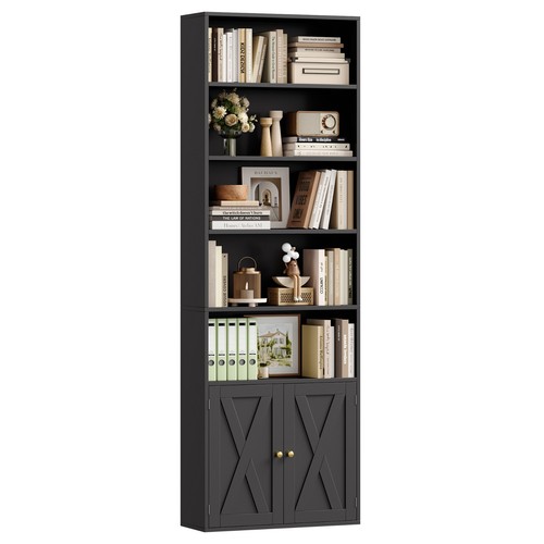 Bücherregal mit türen - bücherregal,