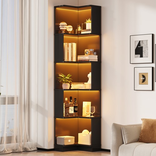 Eckregal 63x45x175cm led app - eckregal,