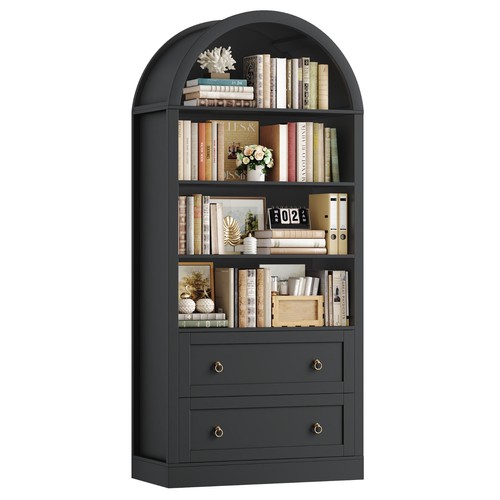 Gewölbter bücherregal mit - mit, 2